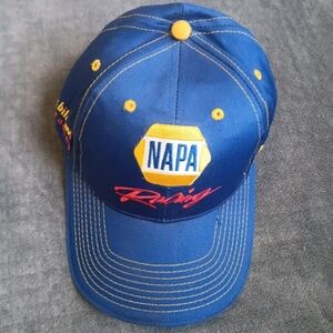 Vintage Napa Car Racing Hat Bill Davis Michael Waltrip Cap Blue Embroidered